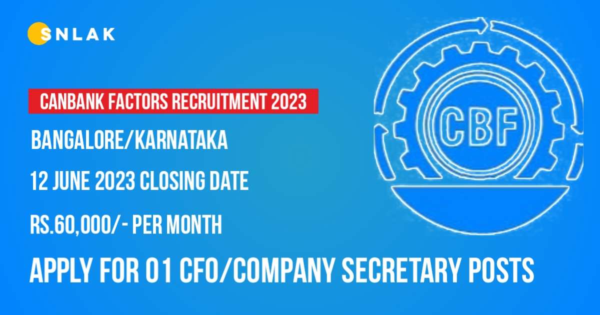Canbank Factors CFO/Company Secretary Notification 2023