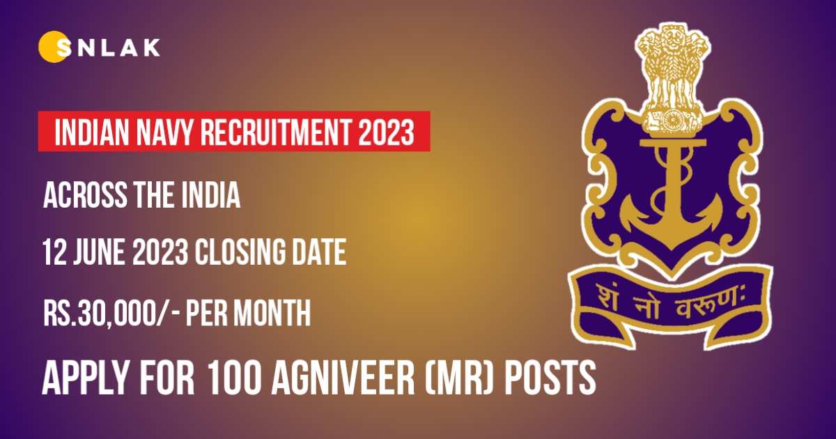 Indian Navy Agniveer MR Notification 2023