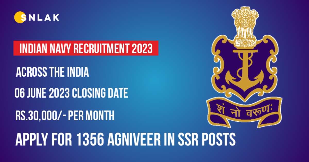 Indian Navy Agniveer (SSR) Notification 2023