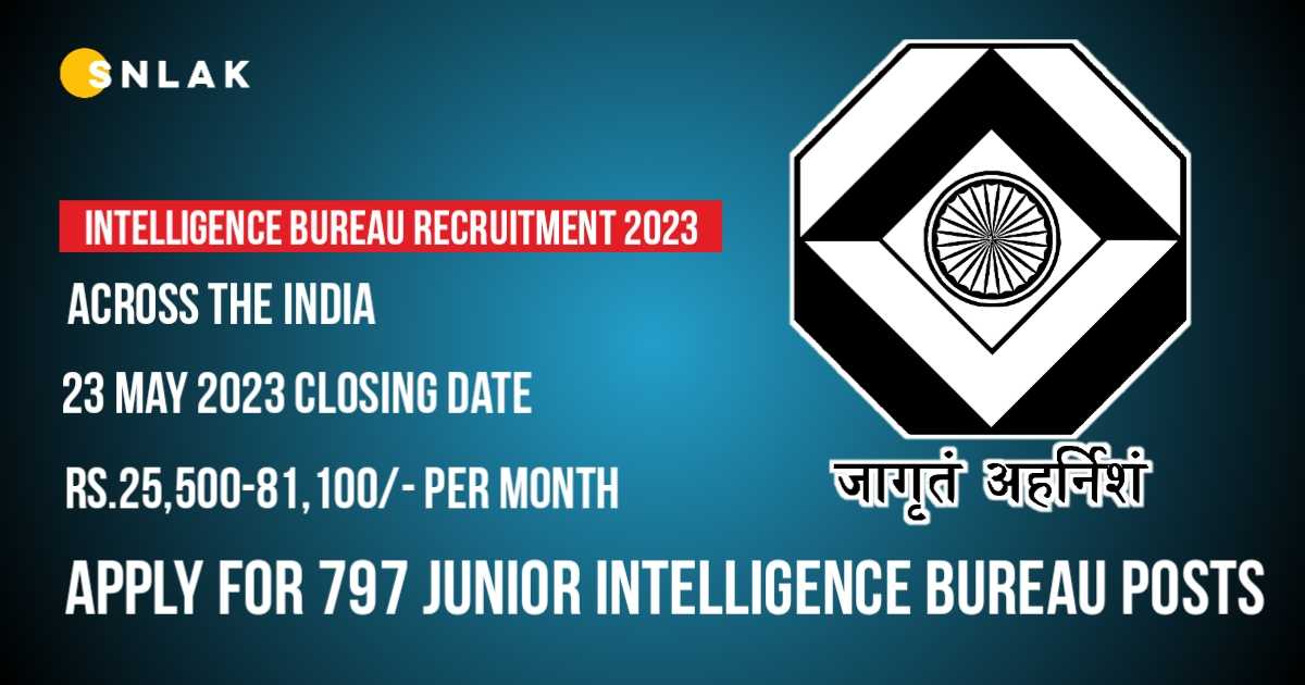 Intelligence Bureau Junior Intelligence Officer Notification 2023