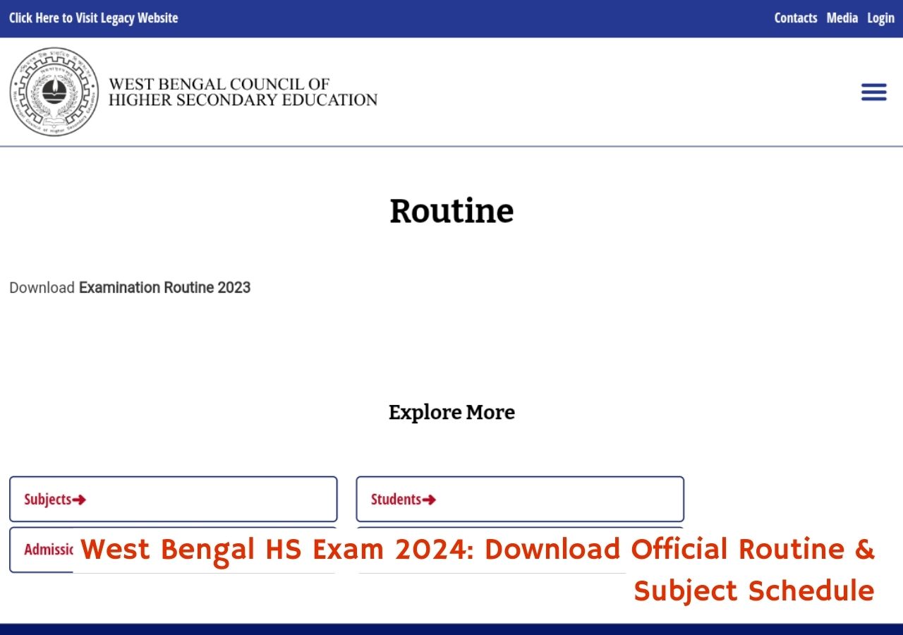 West Bengal HS Exam 2024: Download Official Routine & Subject Schedule