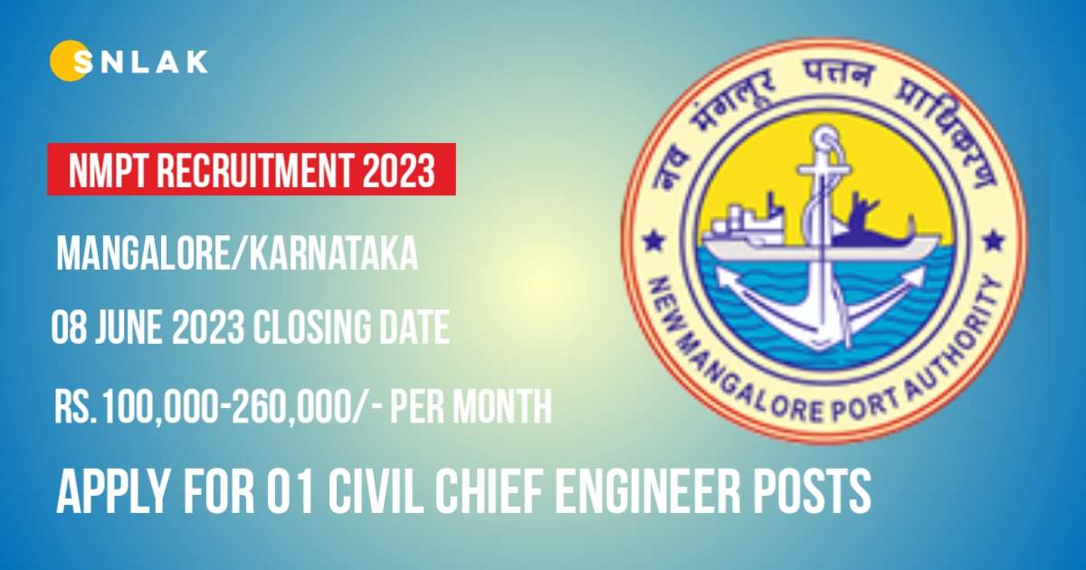 NMPT Civil Chief Engineer Notification 2023