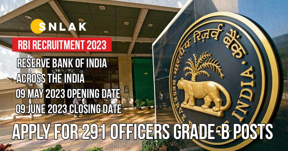 RBI Officers Grade-B Notification 2023